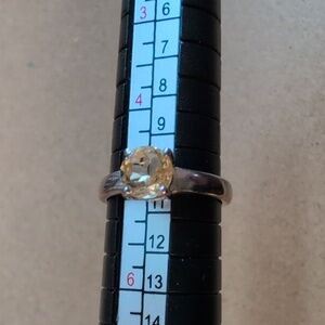 Elegant Sterling Silver Ring with Citrine Accent